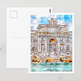 Postal Fontana di Trevi