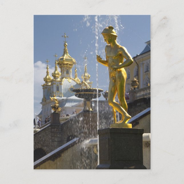 Postal fontanes de Petergof, San Petersburgo, Rusia (Anverso)