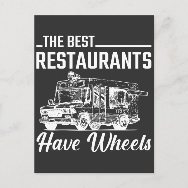 Postal Food Truck Festival Restaurant Street Food Lover (Anverso)