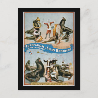 Postal Forepaugh y Vende - salones de circo vintage