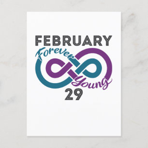 Postal Forever Young Leap Year Birday Leapling