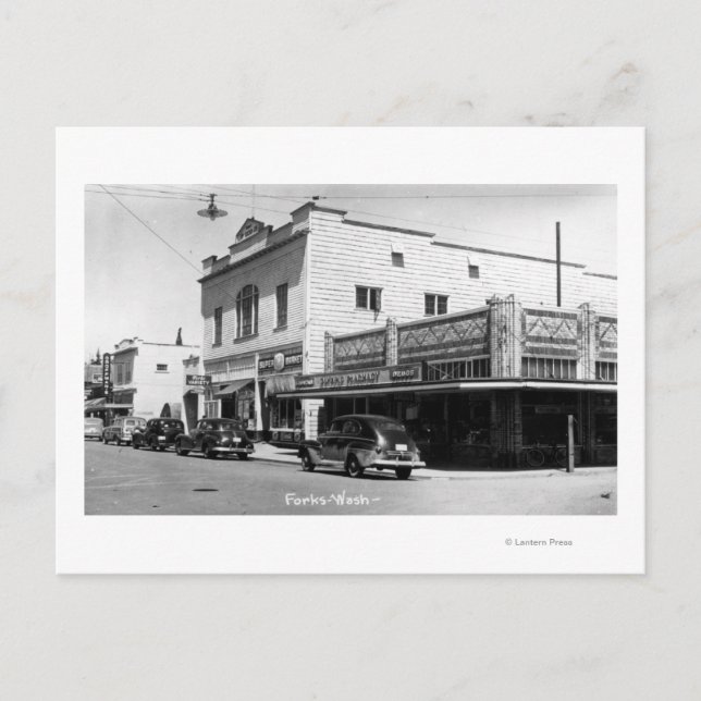 Postal Forks, WashingtonA Street SceneForks, WA (Anverso)