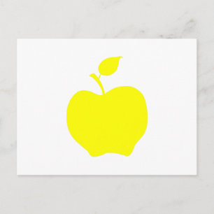 Postal Forma de Apple amarilla