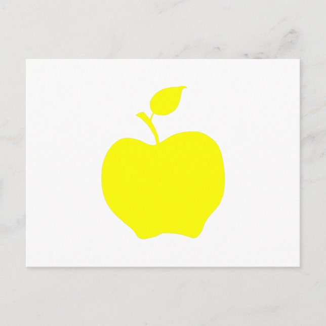 Postal Forma de Apple amarilla (Anverso)