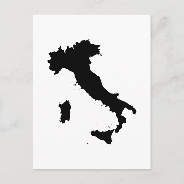 Postal Forma de Italia (Anverso)