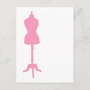 Postal Forma de vestir Silhouette II - Rosa