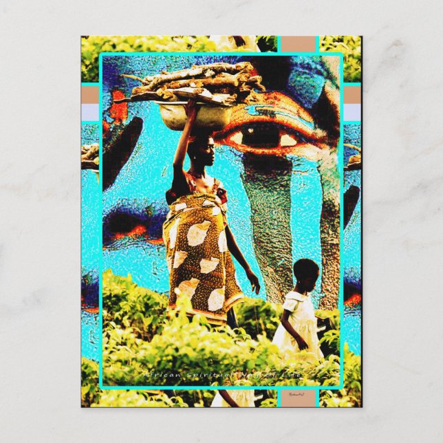 Postal Forma de vida espiritual africana (Anverso)