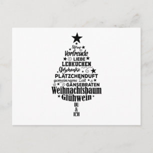 Postal Forma de Weihnachtsbegriffe Tannenbaum