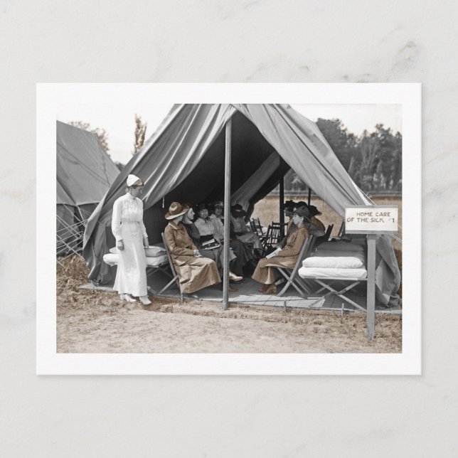 Postal Formación de enfermeras de WWI (Anverso)