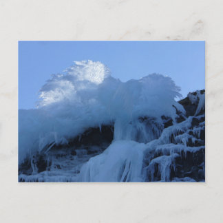 Postal Formación de hielo de cascada natural en Bunker Hi