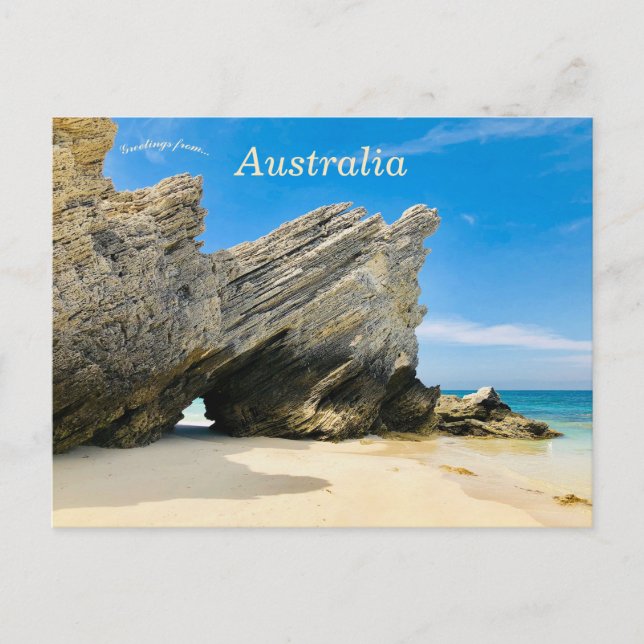 Postal Formación de rock en el sur de Australia (Anverso)