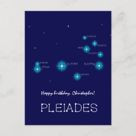 Postal Formación Estrella de las Pléyades del Hemisferio