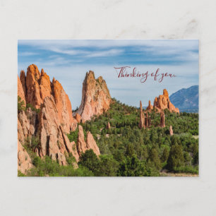 Postal Formaciones de Cathedral Spires Colorado Pensando 