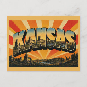 Postal Formaciones de Creta de Kansas Praderas de Hierbas
