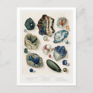 Postal Formaciones de cristal de la Vendimia de piedras p