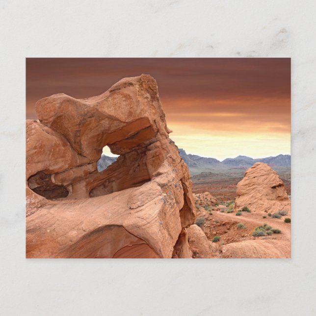 Postal Formaciones de roca, Parque Estatal Valley of Fire (Anverso)