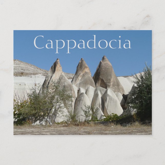 Postal Formaciones de Tufa Rock, Cappadocia, Turquía (Anverso)