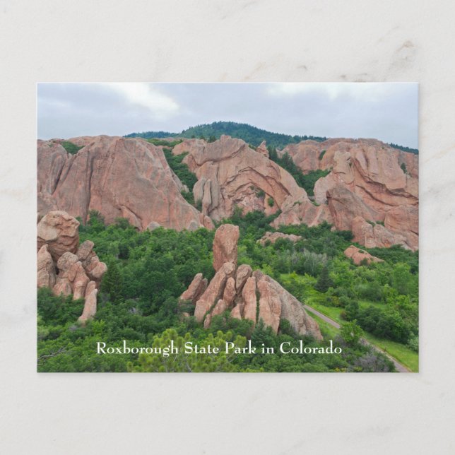 Postal Formaciones de valle y roca en Roxborough (Anverso)