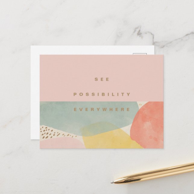 Postal Formas abstractas de citas modernas (Anverso/Reverso In Situ)