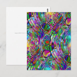 Postal Formas abstractas muy coloridas arte 1