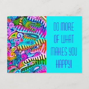 Postal Formas abstractas muy coloridas arte 9