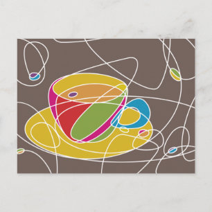 Postal formas de COFFEE retro