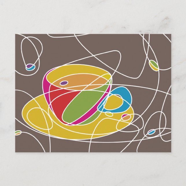 Postal formas de COFFEE retro (Anverso)