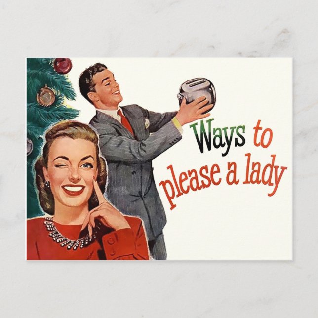 Postal Formas de complacer a una dama, Navidades gracioso (Anverso)