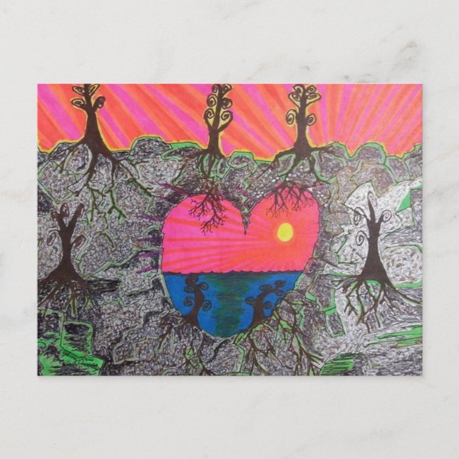 Postal Formas de corazón (Anverso)