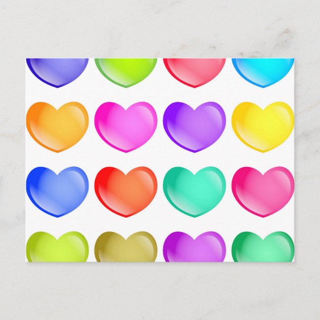 Postal Formas de corazón (Anverso)