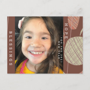 Postal Formas orgánicas de Año Nuevo 2021