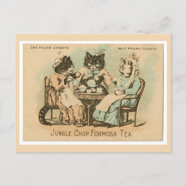 Postal Formosa Tea Cats (Anverso)