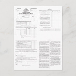 Postal Formulario original de declaración de renta 1040 d