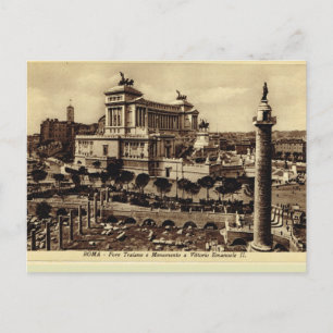 Postal Foro de Trajano y Monumento a Vittorio Emanuele II