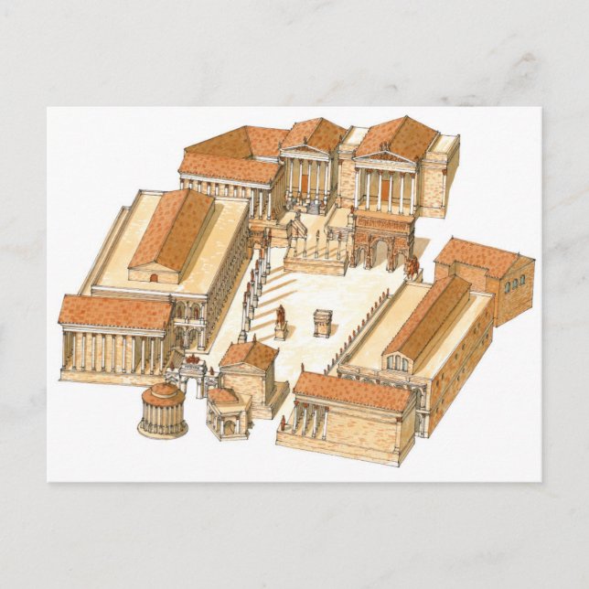 Postal Foro Imperial. Roma. Vista aérea (Anverso)