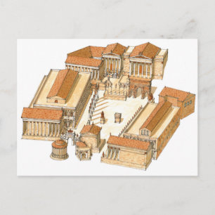 Postal Foro Imperial. Roma. Vista aérea