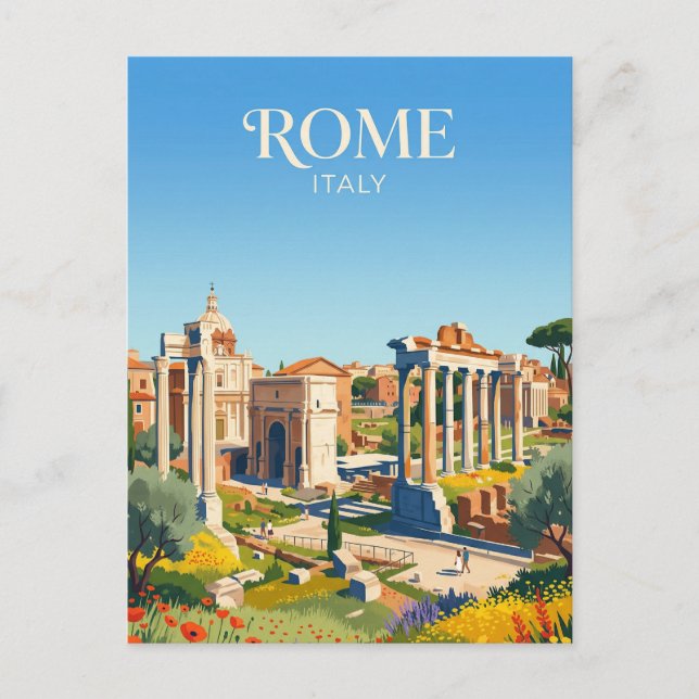 Postal Foro Romano Italia (Anverso)