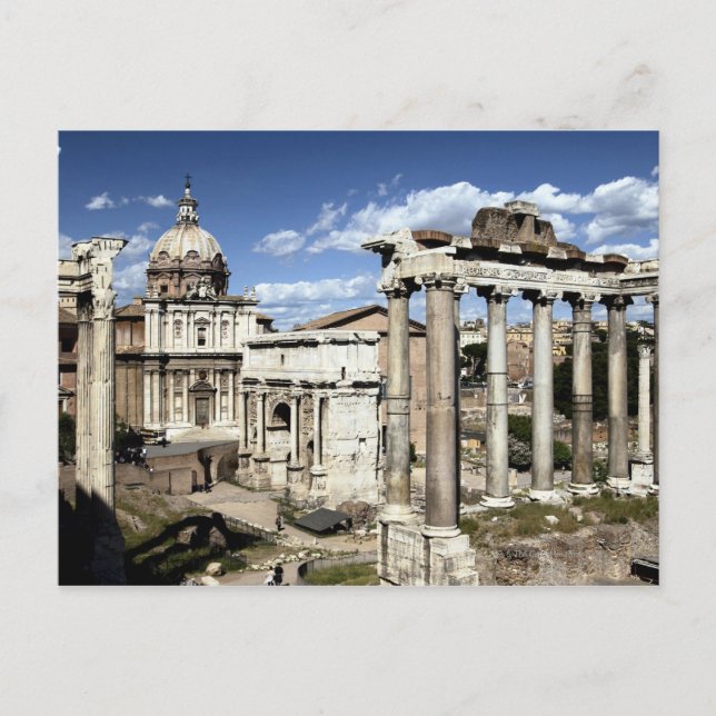 Postal Foro Romano, Roma, Italia (Anverso)