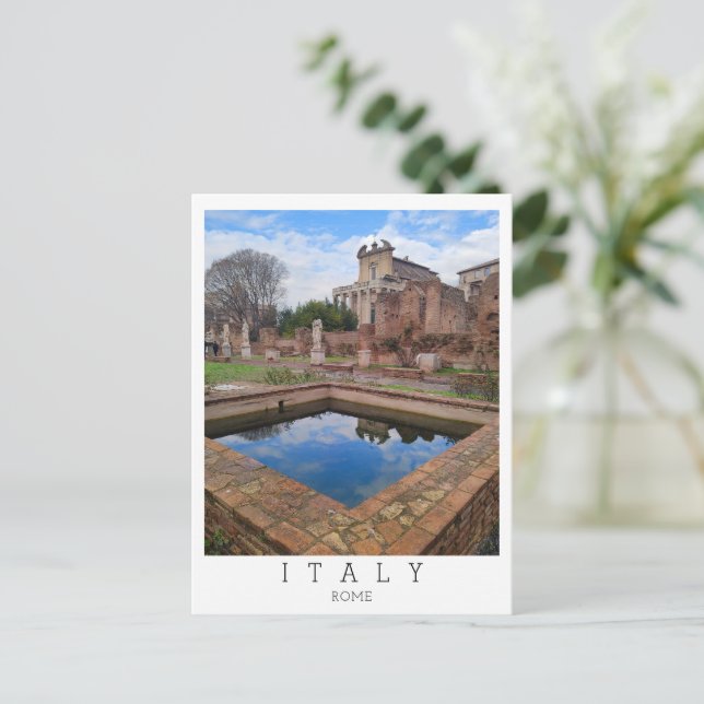 Postal Foro Romano, Roma, Italia (Anverso de pie)