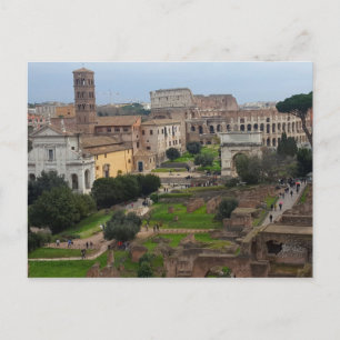 Postal Foro Romano y Colosseo
