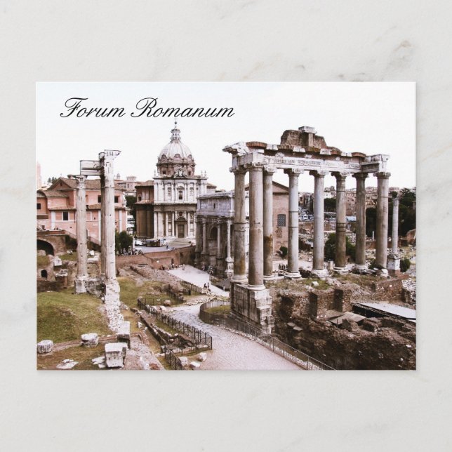 Postal Foro Romanum, Roma, Italia (Anverso)