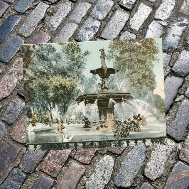 Postal Forsyth Fountain Savannah GA (Subido por el creador)