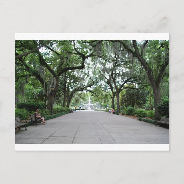 Postal Forsyth Park en Savannah, GA (Anverso)