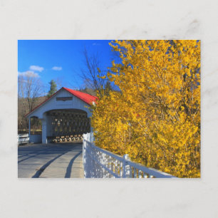 Postal Forsythia del puente cubierto de Ashuelot