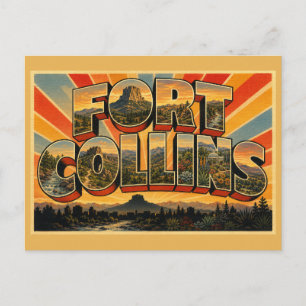 Postal Fort Collins Colorado Puerta de Arte de Montaña Rí