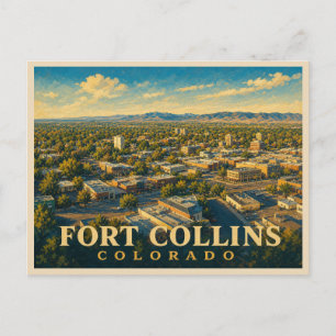 Postal Fort Collins Colorado Viaje Antiguo