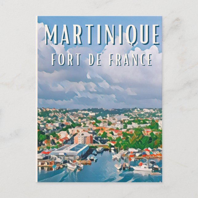 Postal Fort de France Photo Vintage  (Anverso)