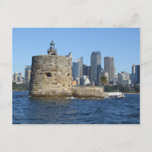 Postal Fort Denison y Sydney Skyline