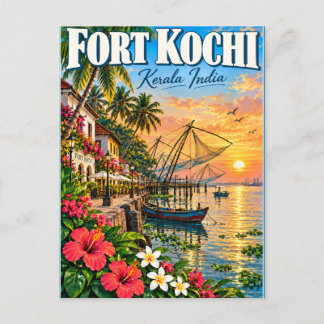 Postal Fort Kochi Kerala India Vintage Travel