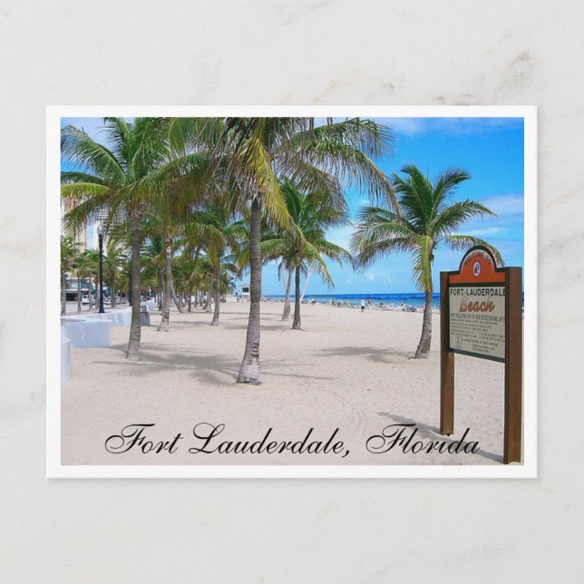 Postal Fort Lauderdale Beach Florida Post Card (Anverso)